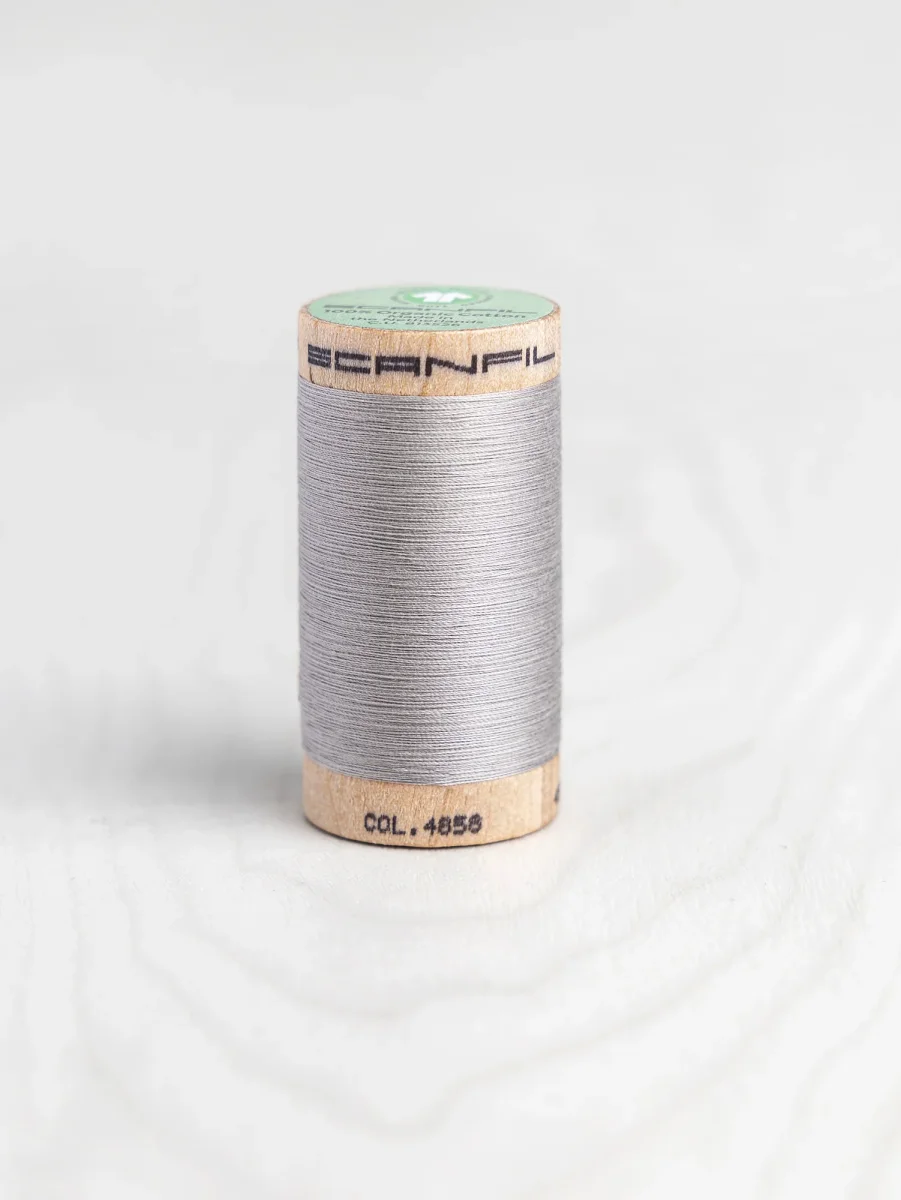 Scanfil Organic Cotton 50wt Thread 500 yards - Dove 4858 – Image 2