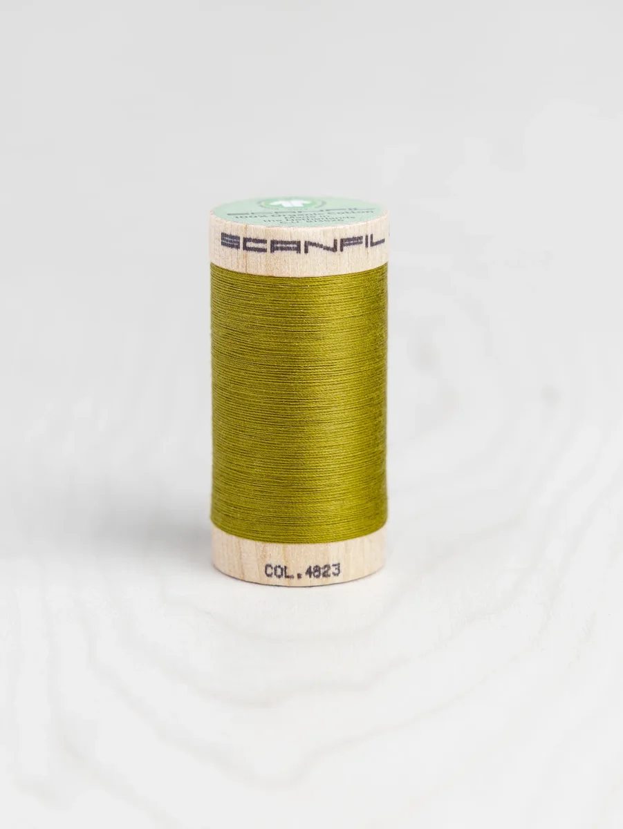 Scanfil Organic Cotton 50wt Thread 500 yards - Green Envy 4823 – Image 2