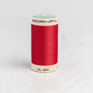 Scanfil Organic Cotton 50wt Thread 500 yards - High Risk Red 4805