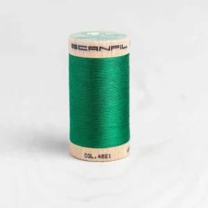 Scanfil Organic Cotton 50wt Thread 500 yards - Jolly Green 4821