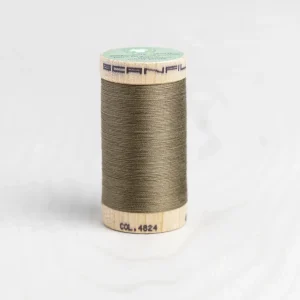 Scanfil Organic Cotton 50wt Thread 500 yards - Lead Gray 4824