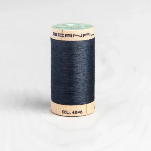 Scanfil Organic Cotton 50wt Thread 500 yards - Midnight Navy 4846