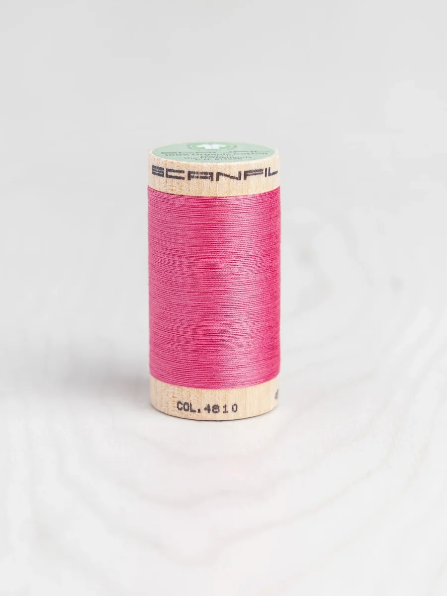 Scanfil Organic Cotton 50wt Thread 500 yards - Pink Lemonade 4810 – Image 2
