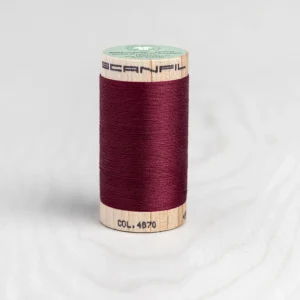 Scanfil Organic Cotton 50wt Thread 500 yards - Rhubarb 4870