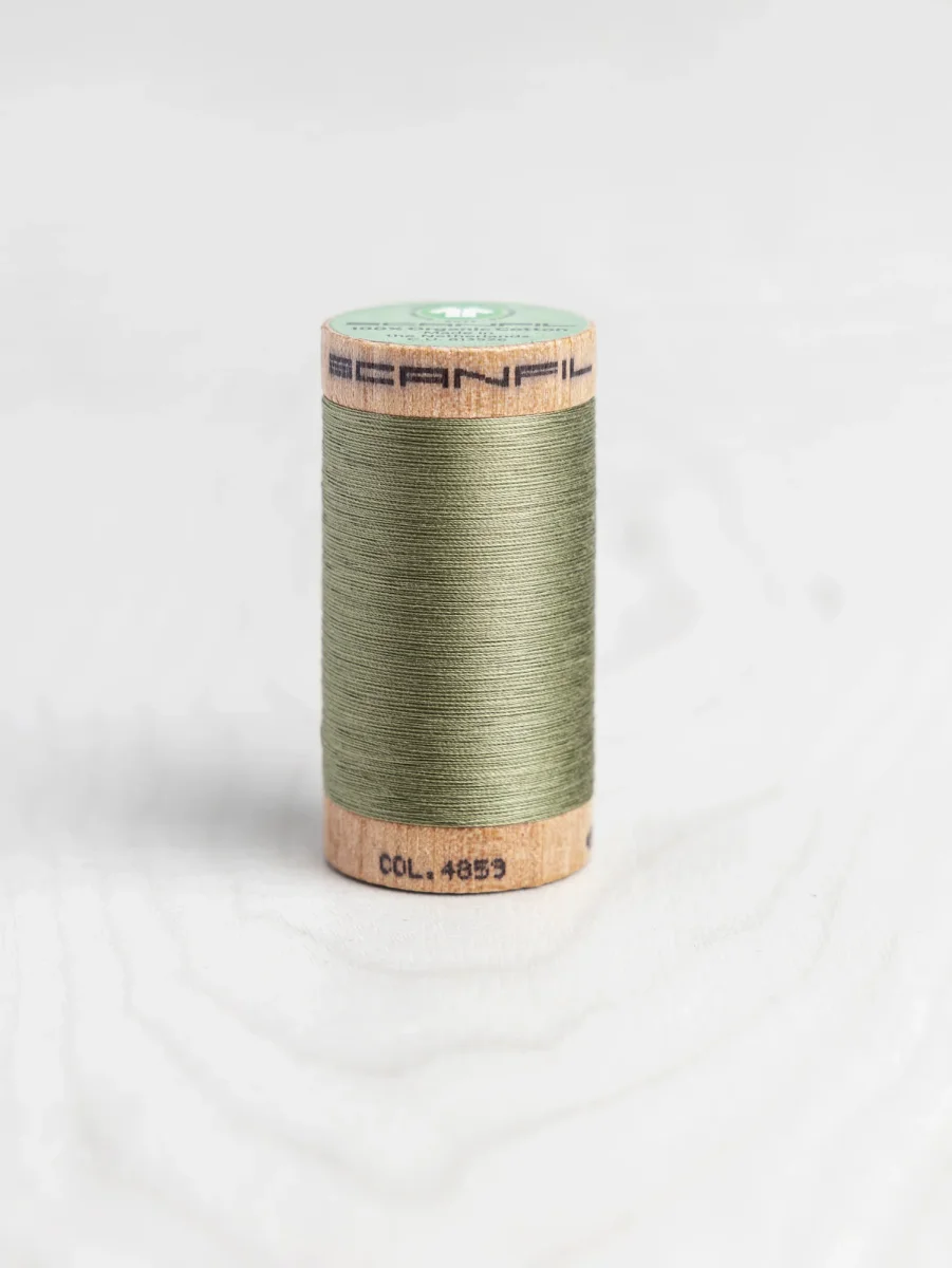 Scanfil Organic Cotton 50wt Thread 500 yards - Sage 4859 – Image 2