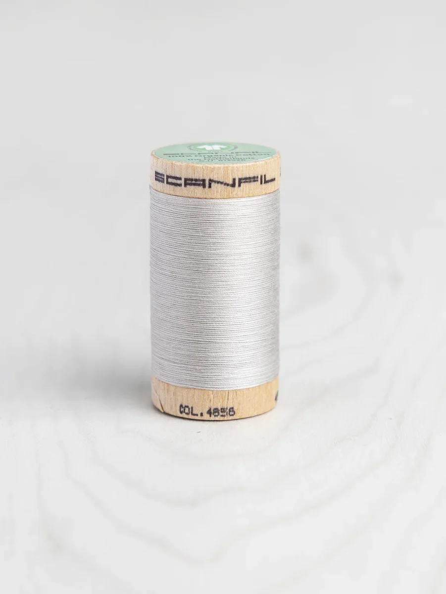 Scanfil Organic Cotton 50wt Thread 500 yards - Silver Cloud 4856 – Image 2