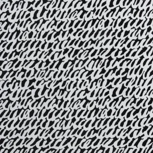 Scribble Print Japanese Cotton Lawn - Black + White - Swatch