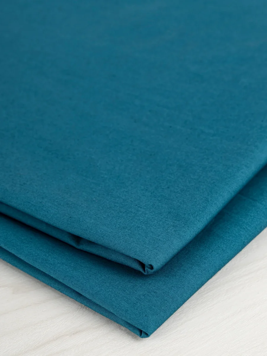 Signature Crisp Cotton Poplin - Teal – Image 4