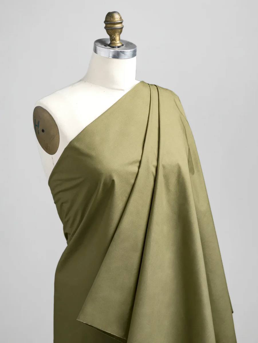Signature Crisp Cotton Poplin - Olive - Swatch – Image 2