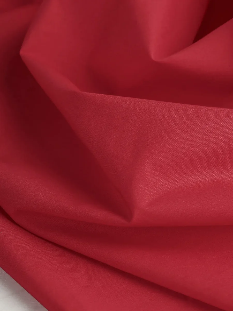 Signature Crisp Cotton Poplin - True Red – Image 2