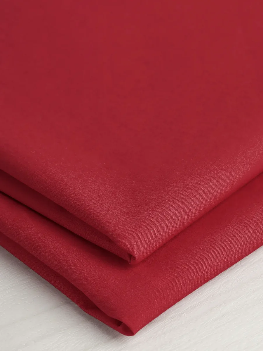 Signature Crisp Cotton Poplin - True Red - Swatch – Image 4