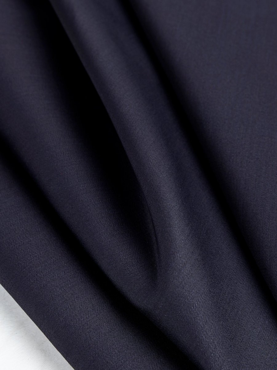 Stretch Cotton Poly Twill Deadstock - Dark Navy – Image 2