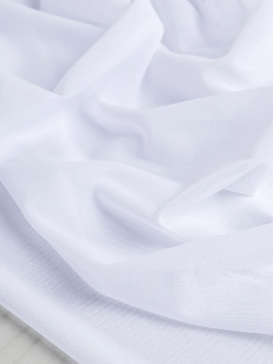 Stretch Mesh Recycled Poly - White – Image 2