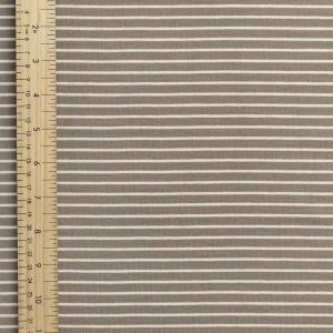 Striped Stretch Jersey Deadstock - Tan + Cream - Swatch