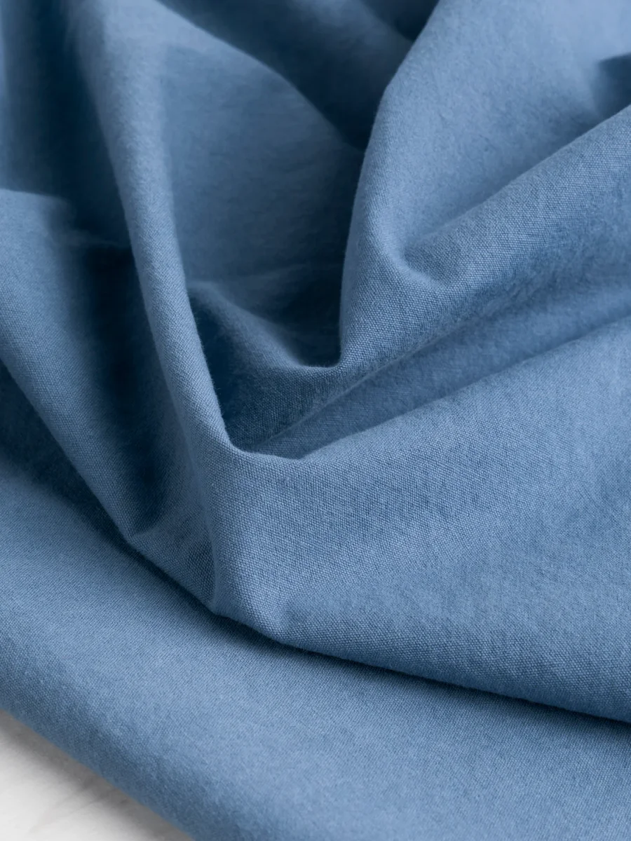 Substantial Organic Cotton Broadcloth - Steel Blue – Image 2