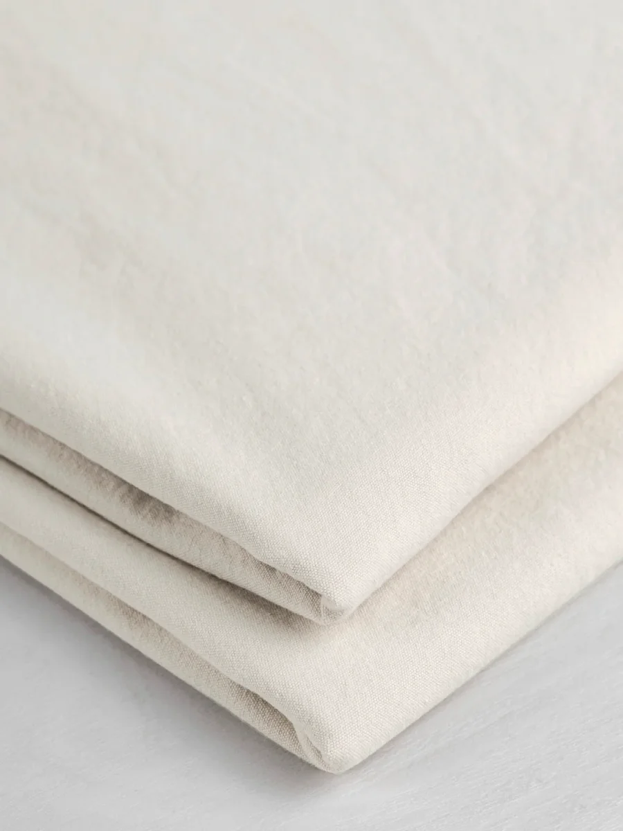 Substantial Organic Cotton Broadcloth - White - Swatch – Image 4