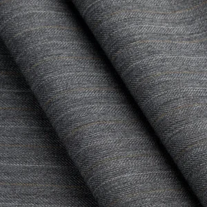 Subtle Pinstripe Italian Wool Suiting Deadstock - Grey + Orange