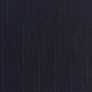Subtle Pinstripe Italian Wool Suiting Deadstock - Navy + White - Swatch