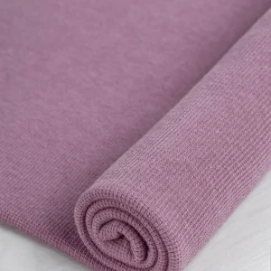 Tencel Lyocell Organic Cotton Tubular Rib Knit - Light Mauve