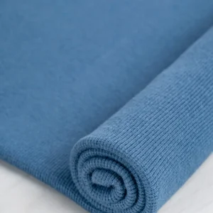 Tencel Lyocell Organic Cotton Tubular Rib Knit - Steel Blue