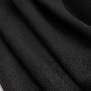 Textured Viscose Linen  - Black