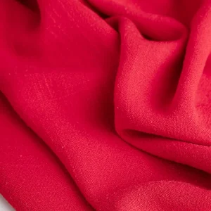 Textured Viscose Linen - Crimson