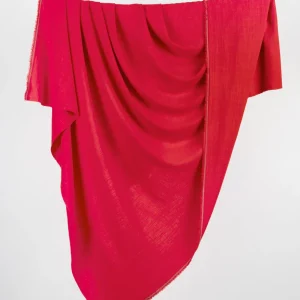 Textured Viscose Linen - Crimson - Swatch