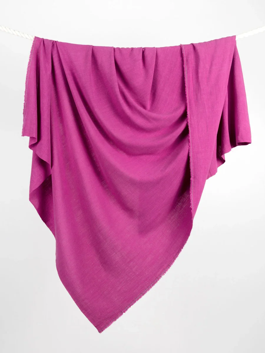 Textured Viscose Linen - Magenta - Swatch