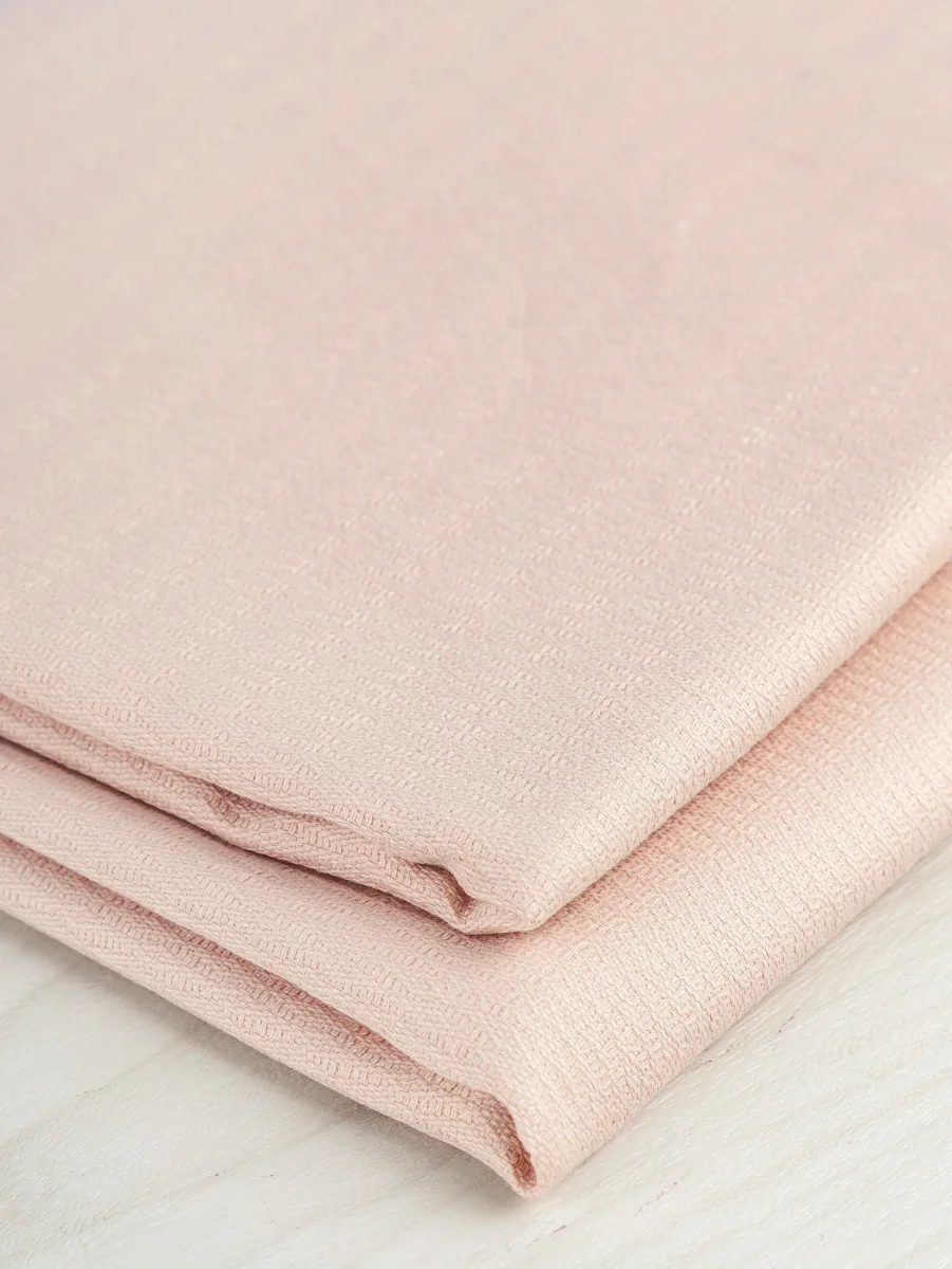 Textured Cotton Jacquard Deadstock - Powder Pink - Swatch – Image 3