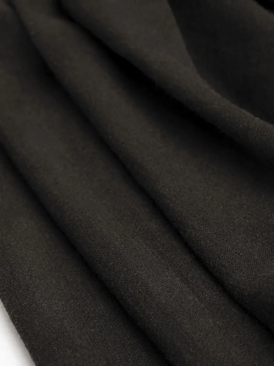 Textured Viscose Linen - Dark Chocolate – Image 2