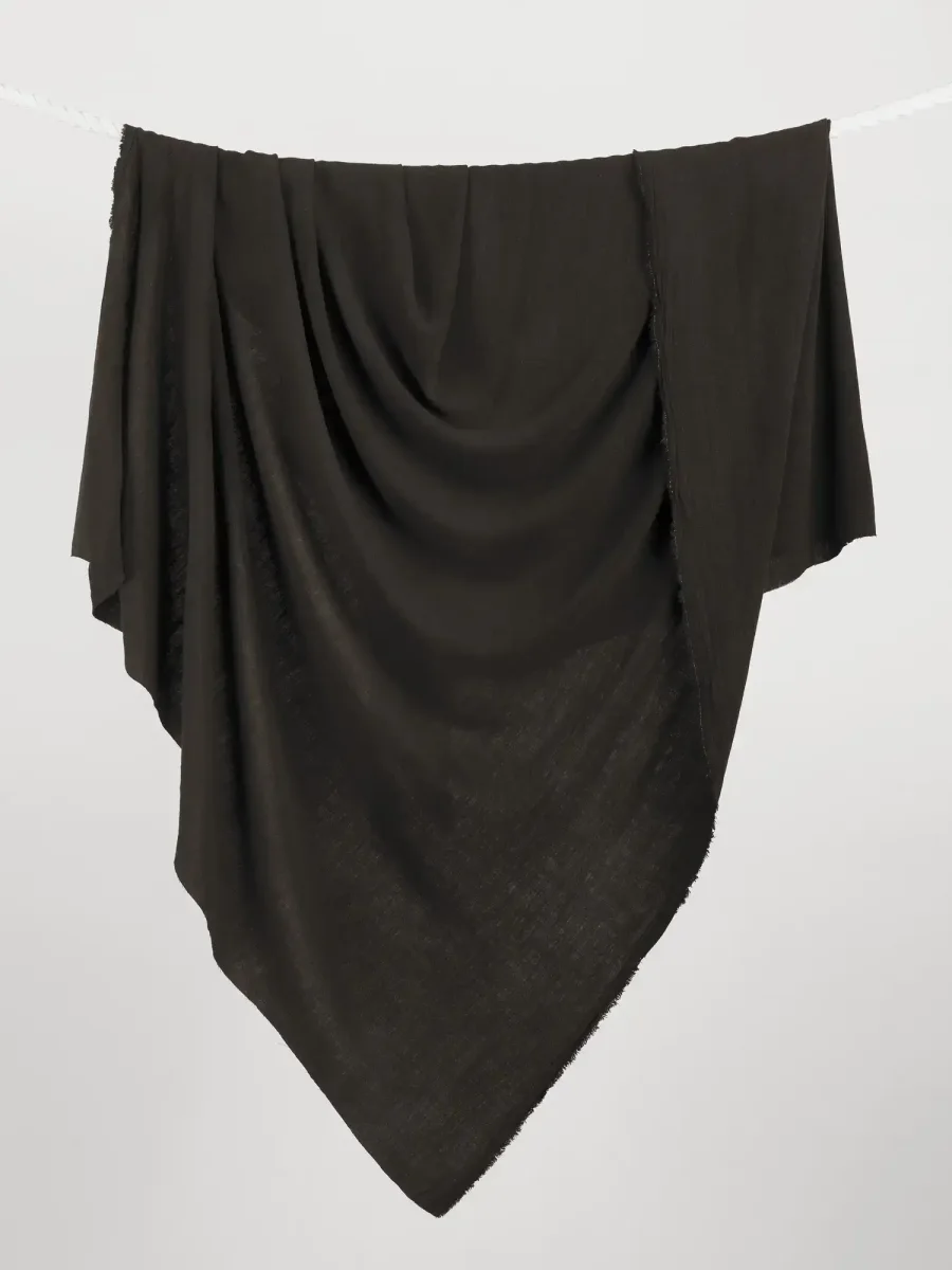 Textured Viscose Linen - Dark Chocolate - Swatch