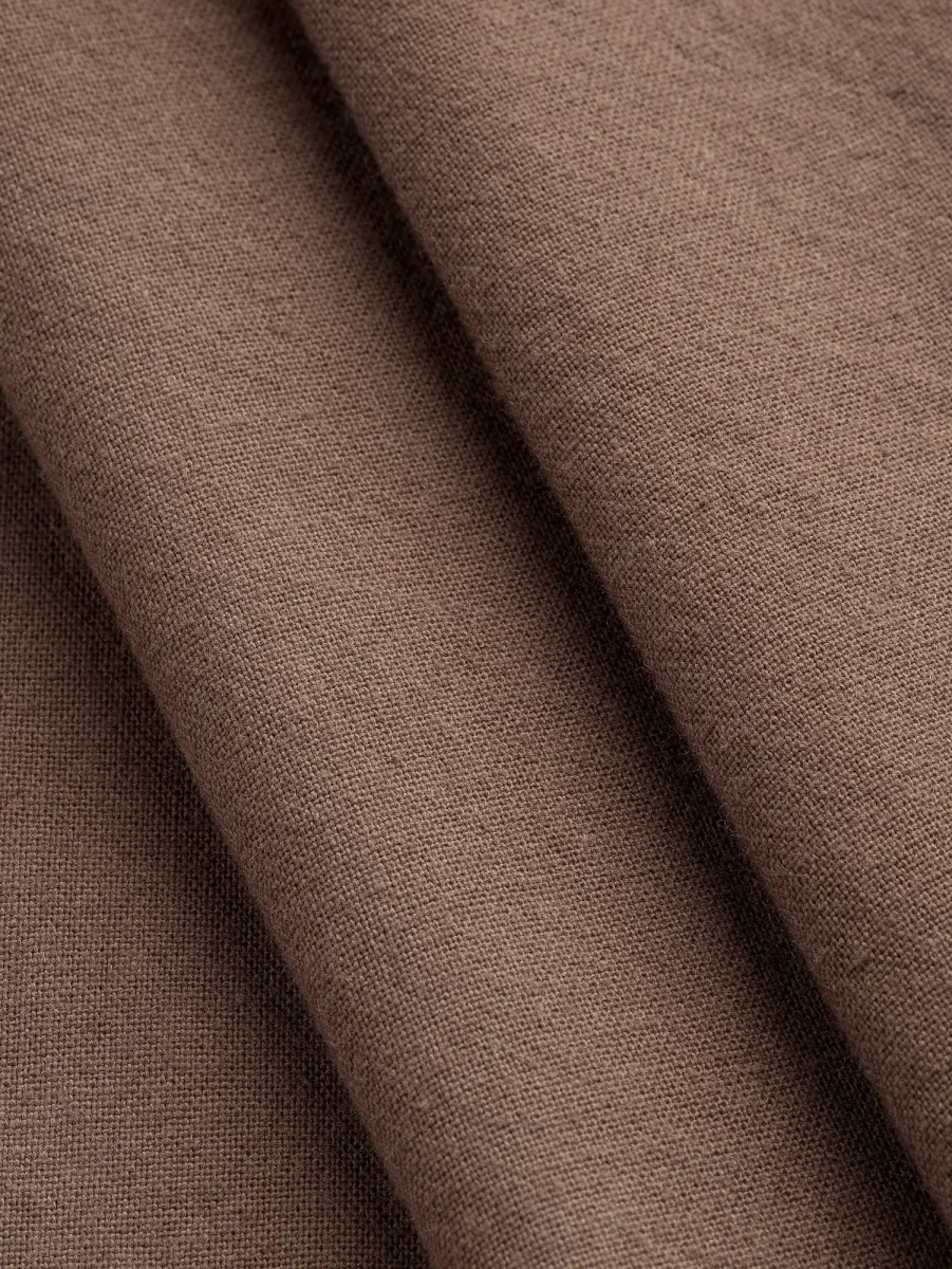 Tumbled Non Stretch Cotton - Chocolate Malt - Swatch – Image 3