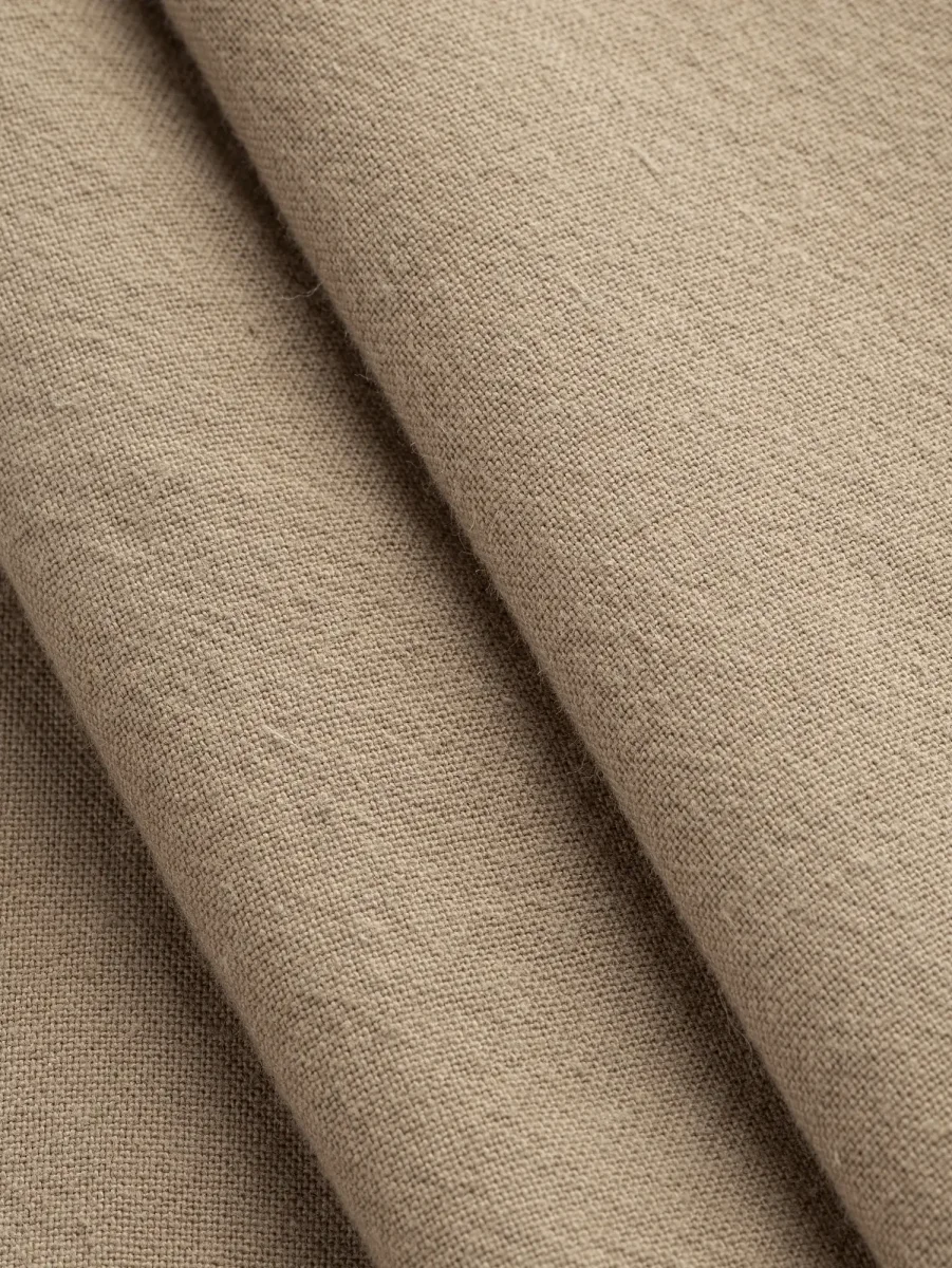 Tumbled Non Stretch Cotton - Tan - Swatch – Image 3