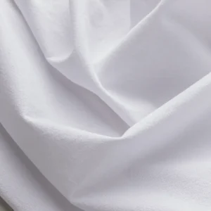 Tumbled Non Stretch Cotton - White - Swatch