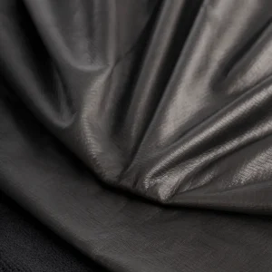 Waterproof Fleece Back Shell Deadstock  - Black - Swatch