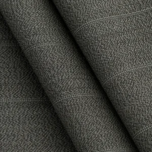 Wide Pinstripe Italian Wool Suiting Deadstock - Khaki Green