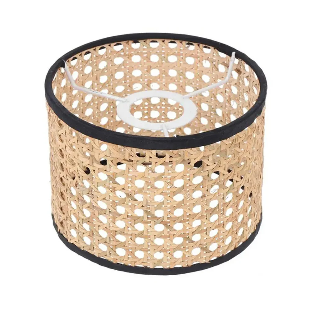 Abat Jour Lampadaire Moderne en Rotin Naturel et Tissu – Image 3