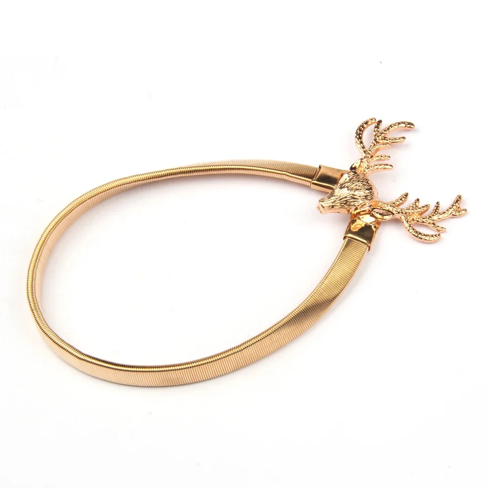 Accroche Rideau Luxueuse avec Tête de Cerf en Alliage d'Aluminium