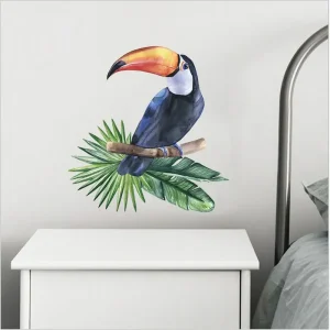 Adhésif Mural à Design de Toucan sur une Branche