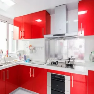 Adhésif Plan de Travail Rouge et Imperméable