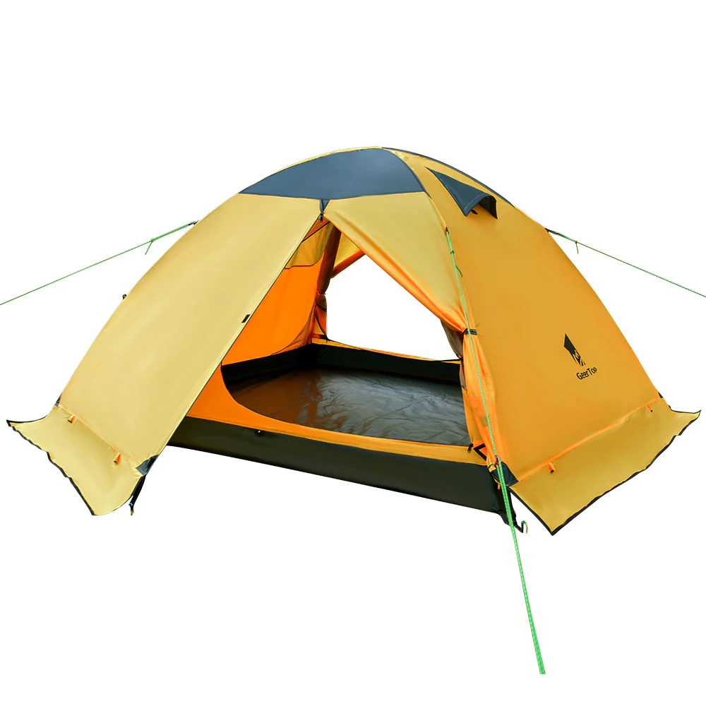 Tente 2 places camping double toit, polyester 210T et sol Oxford 210D – Image 2