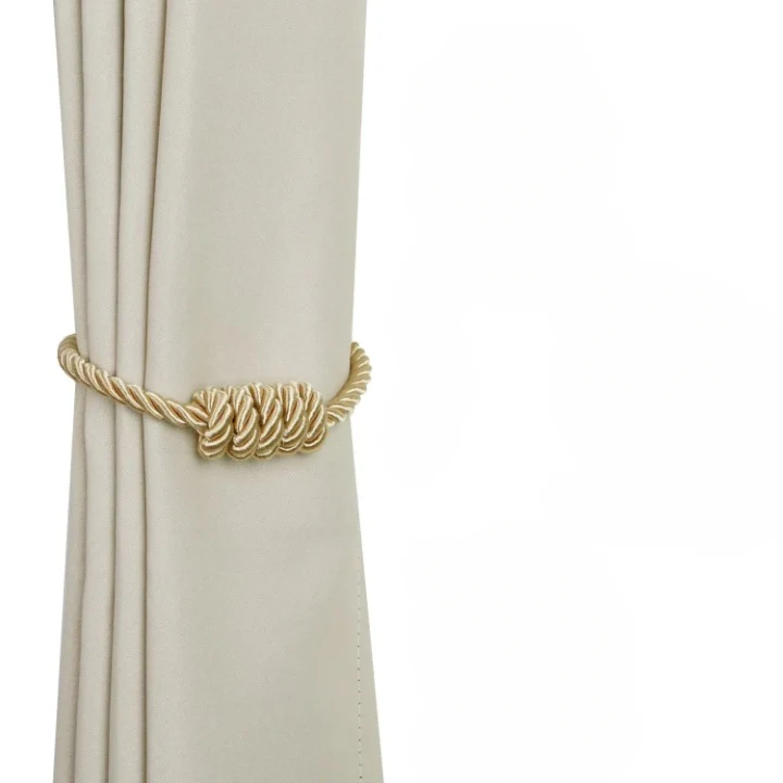 Attache Rideau Magnétique en Acier Inoxydable avec Nœud Fait à la Main – Image 3