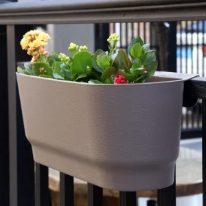 Bac à Fleur Rectangulaire avec Poignée de Suspension