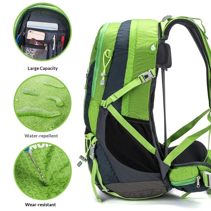 Sac à dos randonnée 45L imperméable avec housse pluie – Image 5