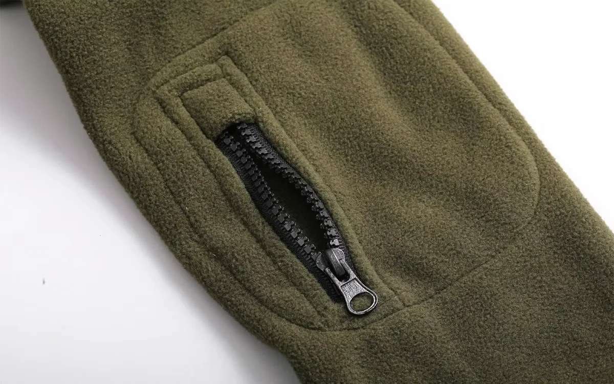 Polaire zippée homme multi-poches, col montant technique – Image 9