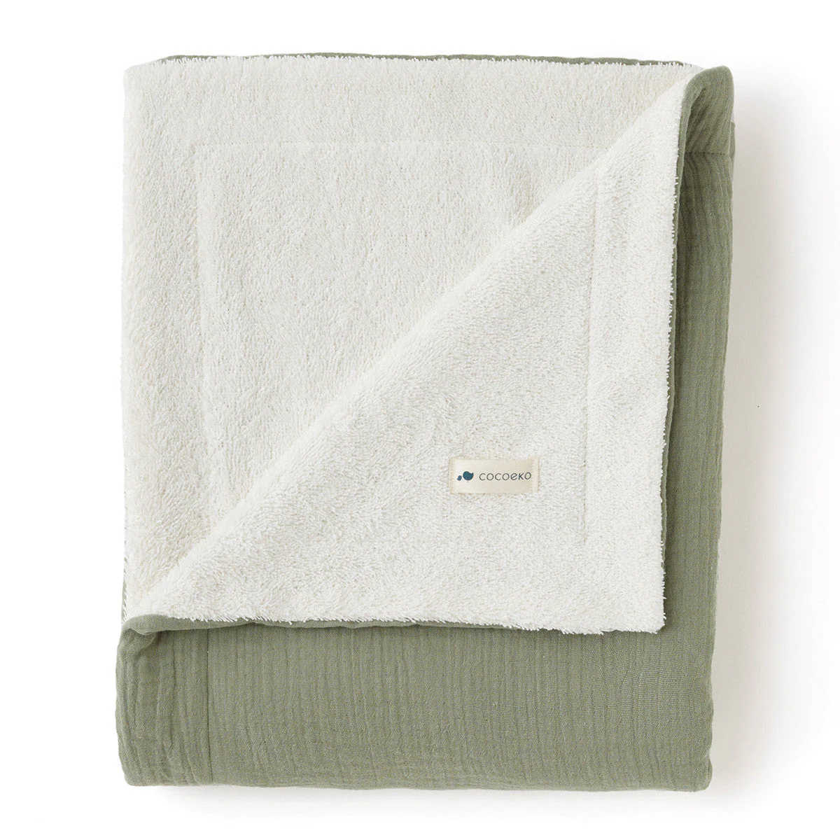 Serviette de toilette personnalisée VERT SAUGE