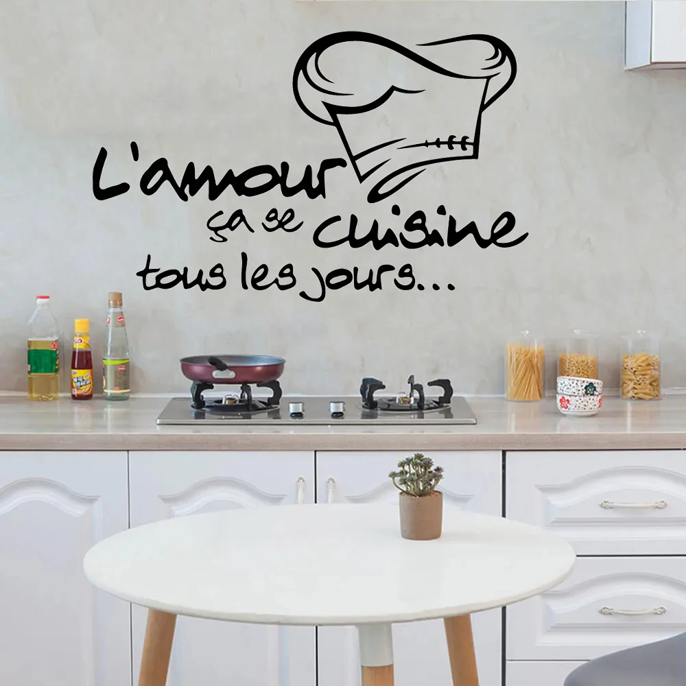 Sticker Cuisine Imperméable avec Citation en Plastique – Image 2