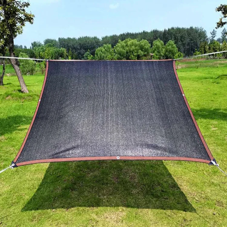 Voile d'Ombrage Rectangulaire Noir et Occultant avec Œillets – Image 3