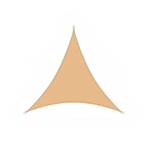 Voile d'Ombrage Triangulaire Beige et Léger en Tissu Oxford